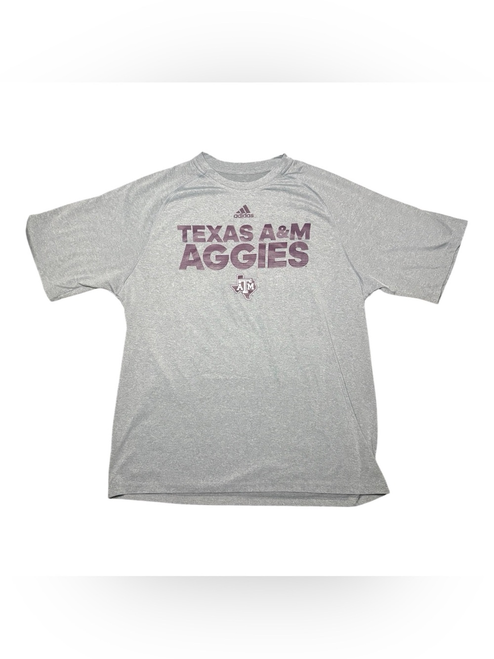 Adidas Men's Gray Texas A&M Aggies Large Short Sleeve